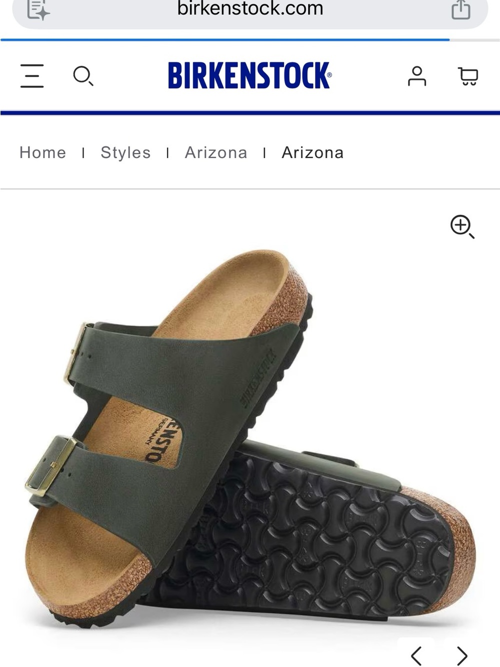 Birkenstock Arizona Two-Strap Sandal in Thyme medium/narrow - Picture 3 of 10